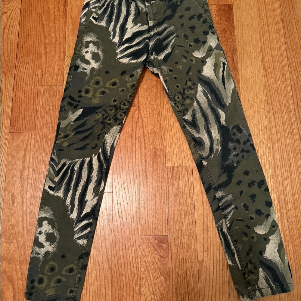 Scotch & Soda Green Patterned Chinos